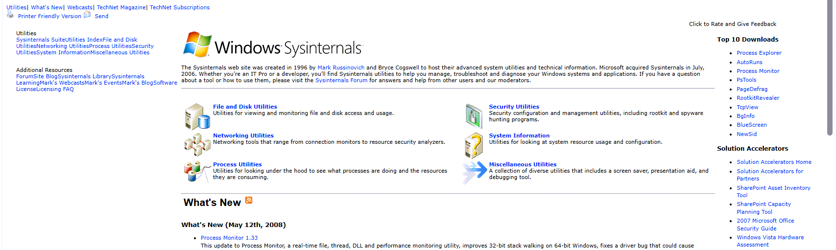 live sysinternals