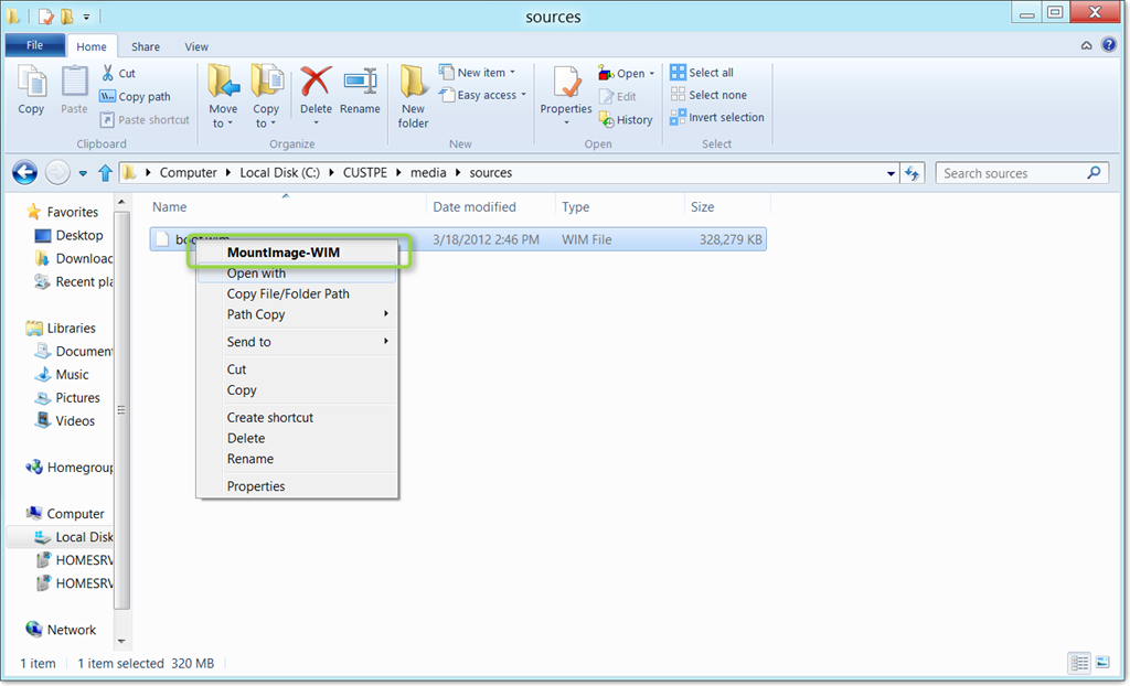 Windows Explorer context menu for managing WIM files Anything about IT