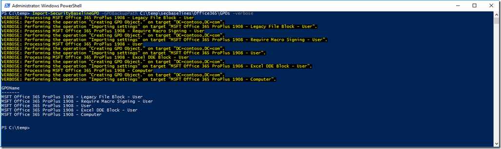 Importing GPO Security Baselines with PowerShell ...